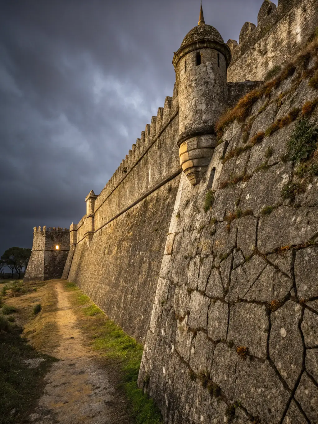 A photograph of a restored historic coastal site managed by the CENTRE INTERNATIONAL DE LA MER, emphasizing the organization's preservation efforts.
