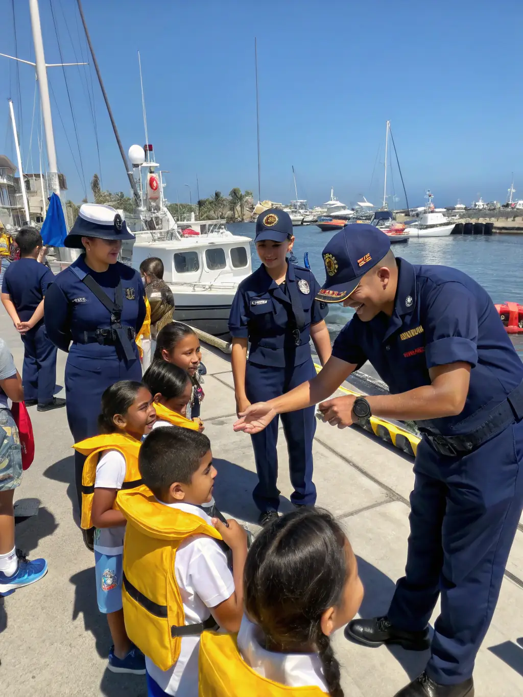A photograph of students participating in a maritime-themed educational workshop at the CENTRE INTERNATIONAL DE LA MER, emphasizing the museum's dedication to fostering interest in maritime heritage among young people.