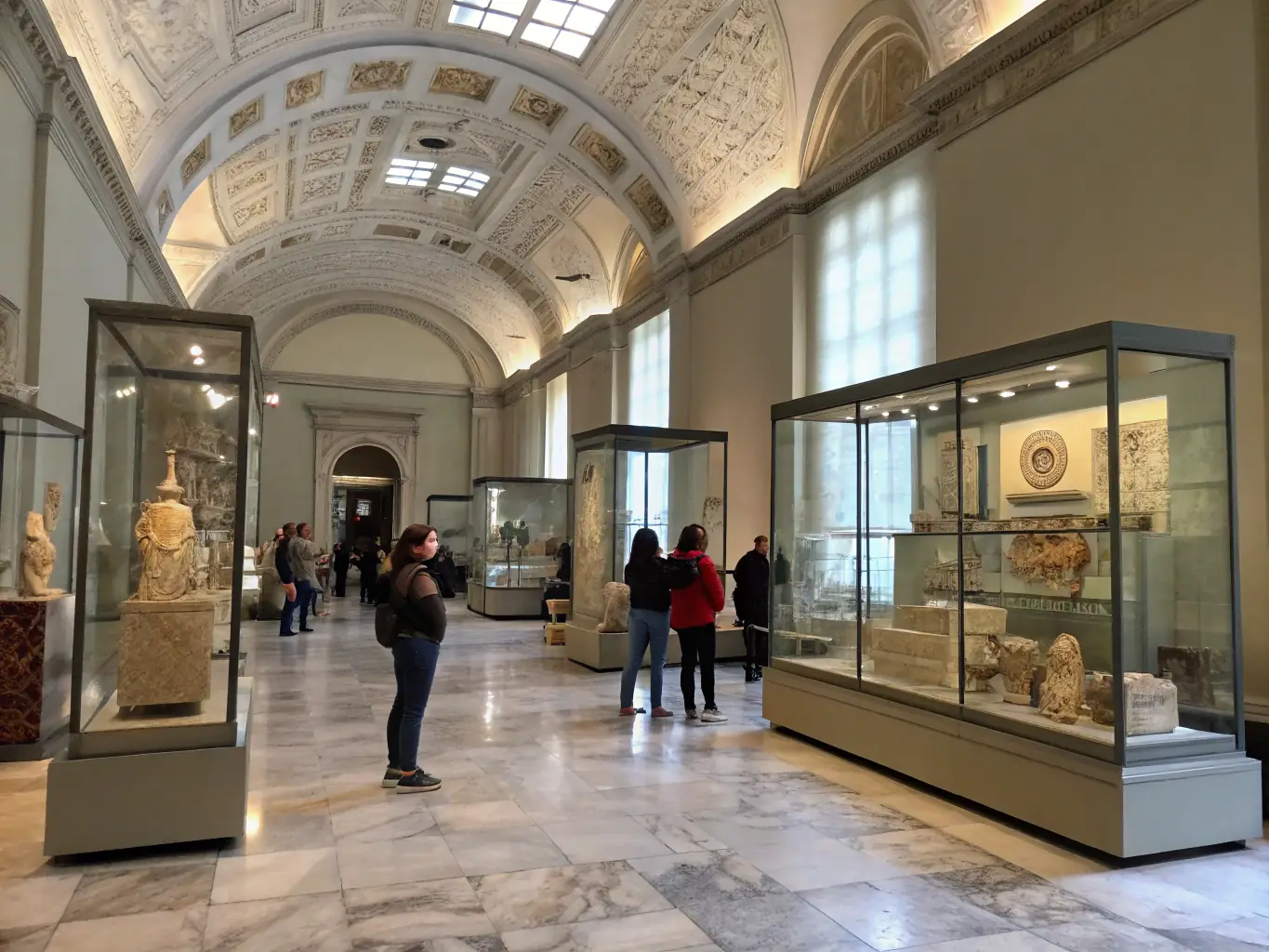 A vibrant photograph showcasing an exhibit at CENTRE INTERNATIONAL DE LA MER, featuring historical artifacts and interactive displays about maritime navigation.